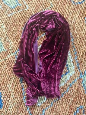 Velvet Scarf - Burgundy